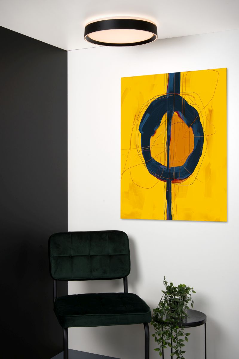 Lucide NURIA - Zapustené stropné svietidlo - Ø 30 cm - LED Dim. - 1x18W 2700K - 3 StepDim - Čierny